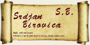 Srđan Birovica vizit kartica